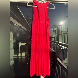 Sundry Vibrant Red Maxi Dress